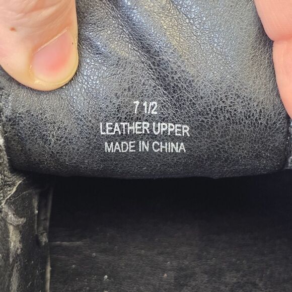 J/SLIDES Women's 7.5 Black Leather Casual Slip On Sneakers - Picture 12 of 15